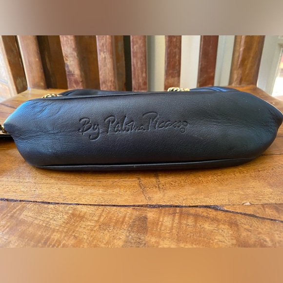 Paloma Picasso Vintage Crossbody Bag Black Leather - Picture 9 of 12